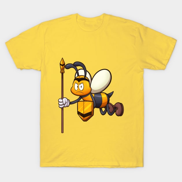 Cartoon Bee Guard T-Shirt by TheMaskedTooner